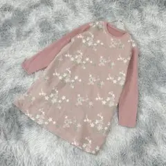 【美品】V.I.A.N.T.E 花柄刺繍ニットチュニック (F) フェミニン