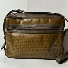 FENDI フェンディ ズッキーノ PVC レザー ショルダーバッグ ブラウンのサムネイル