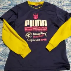 PUMA 長袖カットソー 150サイズ ネイビー/イエロー
