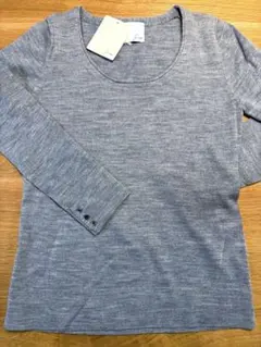 新品　SONO ニット　長袖ニット　グレー　ウール　ソーノ　ハイゲージ