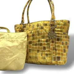 コッコフィオーレ トートバッグ ハンドバッグ クロコダイル風 ステンドグラス