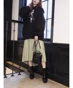 EATME アコーディオンスカート グリーン