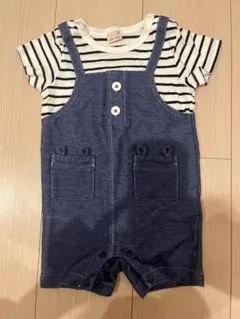 プティマイン　半袖　ロンパース 夏　80 男女兼用