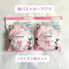 【新品】産前,産後兼用 美バストキープブラレース付き ピンク Lサイズ2枚セットのサムネイル