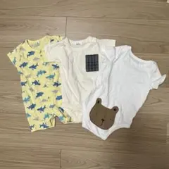 半袖カバーオール ロンパース 3点セット まとめ売り 70cm gap