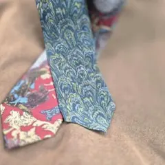 藍*龍様 上質なシルク100%のネクタイ2本セット