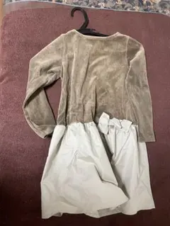 Tartine et Chocolat ベロア切替ワンピース 120cm