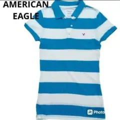 AMERICAN EAGLE ストライプ ポロシャツのサムネイル