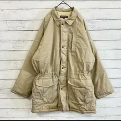 RIVERFIELDダウンコートLLベージュ 暖か 軽量大人カジュアル 秋冬通勤