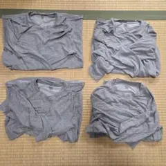 【格安】UNIQLO 極暖ヒートテックコットンクルーネック メンズL 4枚セット