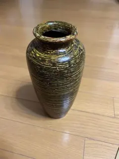 荒船焼焼き締め六角形花瓶 陶器 花瓶 六角形 焼き締め - メルカリ