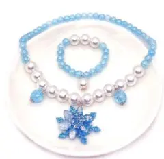 キッズ アクセサリー ネックレス ブレスレット ２点セット プリンセス スノー