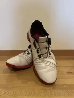 ASICS ゴルフシューズ ホワイト/レッド