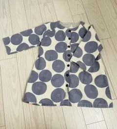 あんぱん　羽織ワンピース　コート　ジャケット　ブルー　90サイズ　100サイズ