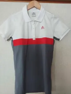 adidas アディダス ポロシャツ 半袖 ホワイト グレー レッドのサムネイル