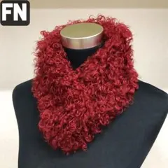 【新品 ファーマフラー】チベットラム【レッド】