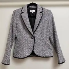 白黒ツイード テーラードジャケット