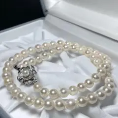 テリ強　アコヤ真珠　本真珠　パール　ネックレス　6.0mm-6.4mm