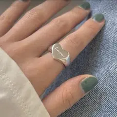 シルバーリング オープンリング ハート