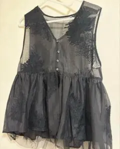 LEPSIMシアー刺繍アソートノースリブラウス