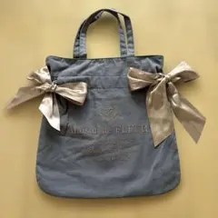 Maison de FLEUR リボン トートバッグ グレーのサムネイル