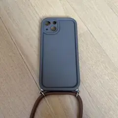 iPhone用 ショルダーストラップケース ブラウン