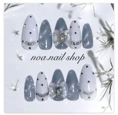 ネイルチップ　マグネット　フレンチガーリー　リボン　推し