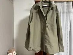 ZARA オリーブグリーン 長袖シャツ
