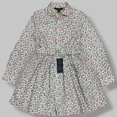 ポロラルフローレン　ロング ワンピース　ドット　レーヨン　ボウタイ　半袖　水玉 ポロラルフローレン ロング ワンピース ドット レーヨン ボウタイ 半袖
