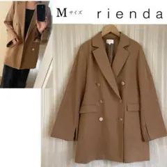 極美品！rienda スリットスリーブダブルテーラードジャケット　Mサイズ