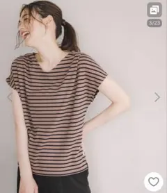グローバルワーク ボーダーVネック 半袖Tシャツ カットソー