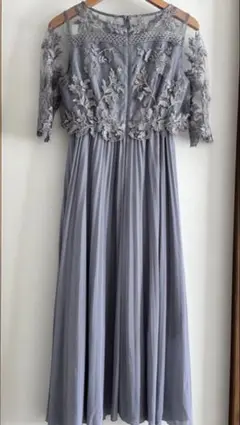 【dorry doll】 刺繍レース ミモレ丈ワンピースドレス Sサイズ