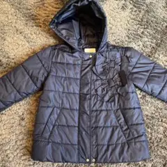 green label relaxing ネイビー リボン付き 中綿コート