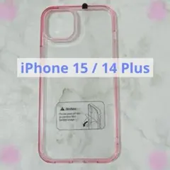 iPhone 15 / 14 Plus 用 ケース クリスタルピンク