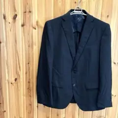 【レミュー】テーラードジャケット　ポケット付　ネイビー系　綺麗め　オフィス
