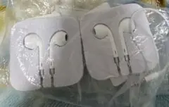 ホワイト 有線イヤフォン 2セットとiPad