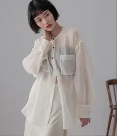 ローリーズファーム　バンドシアーシャツL