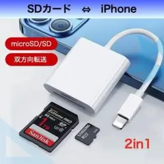 SDカードリーダー iPhone iPad ライトニング 写真 データ転送 改