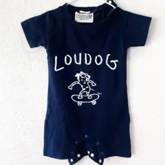 LOUDOG ネイビー ロンパース 80
