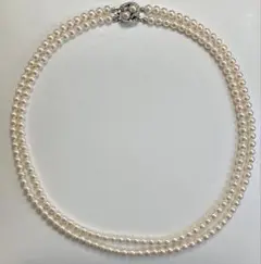 ２連本真珠ネックレス　1連の長い本真珠ネックレスになります