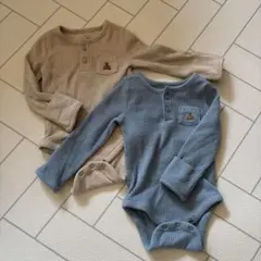 baby GAP リブ編みロンパース 0-3ヶ月 2色セット