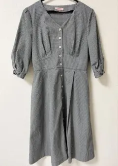 最終価格【極美品】トッカ　VILLA ドレス ギンガムチェック ワンピース 0のサムネイル