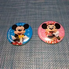東京ディズニーリゾート ミッキー ミニー 缶バッジ