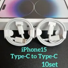 タイプCケーブル タイプC iPhone16充電器 充電ケーブル 1m 10本