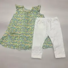 ユニクロ　花柄ワンピース&レギンス２点セットのサムネイル