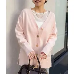 新品未使用　ノーリーズ　Vネックカーディガン （ベビーピンク）