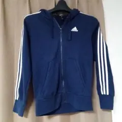 adidas フルジップ ジャケット Sサイズ大きいですネイビー 　パーカー　ア