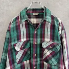 FIVE BROTHER 好配色 70s L ネルシャツ 青茶タグ 三角タグ - メルカリ