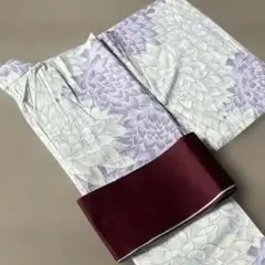 花柄 浴衣 薄紫と水色　単品