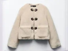 ZARA フェイクボアジャケット ロブスタークラスプ Lサイズ